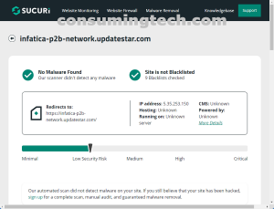 infatica-p2b-network.updatestar.com Sucuri results