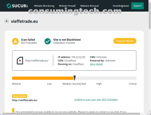 vieffetrade.eu Sucuri results