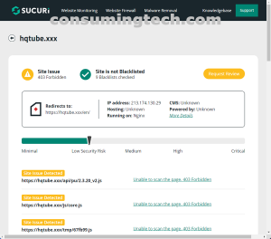 hqtube.xxx Sucuri results