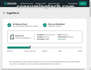 hugetits.tv Sucuri results