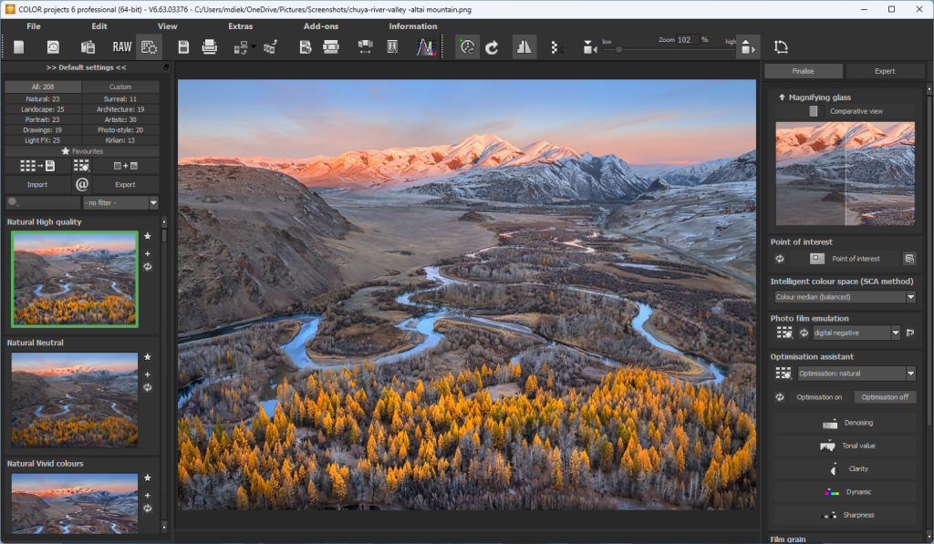 Chuya river valley and Altai mountains in the morning (natural)