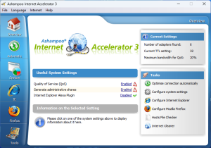 Ashampoo Internet Accelerator 3 interface