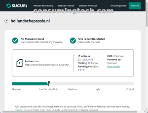 hollandschepassie.nl Sucuri resultts