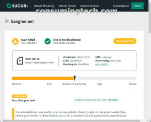 bangher.net Sucuri results