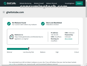 ghettotube.com Sucuri results