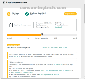 hoodamateurs.com Sucuri results