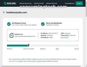 hotebonytube.com Sucuri results