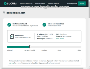 porninblack.com Sucuri results
