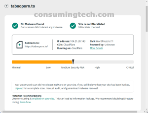 tabooporn.to Sucuri results