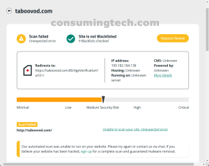 taboovod.com Sucuri results