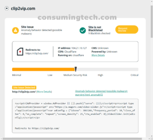 clip2vip.com Sucuri results