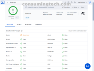 tktube.com VirusTotal results
