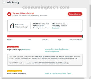 xxbrits.org Sucuri results