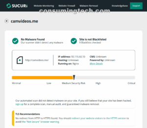 camvideos.me Sucuri results