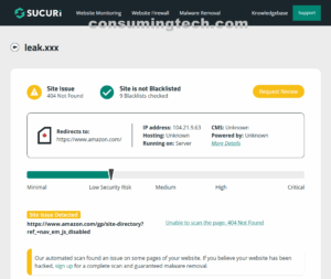 leak.xxx Sucuri results