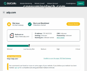 adp.com Sucuri results
