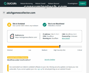 adultgamescollector.com Sucuri results