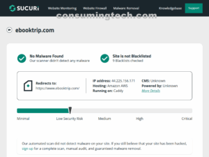 ebooktrip.com Sucuri results