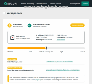 karanpc.com Sucuri results
