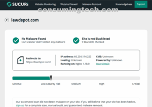 lewdspot.com Sucuri results