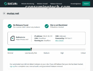mutaz.net Sucuri results