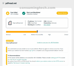 pdfread.net Sucuri results