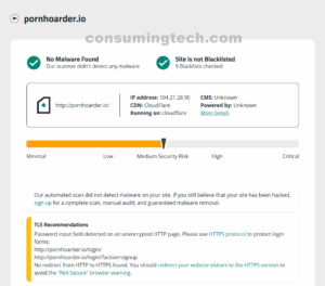 pornhoarder.io Sucuri results