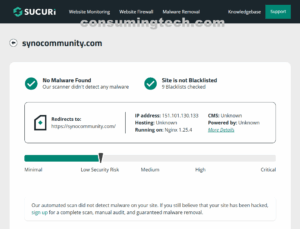 synocommunity.com Sucuri results