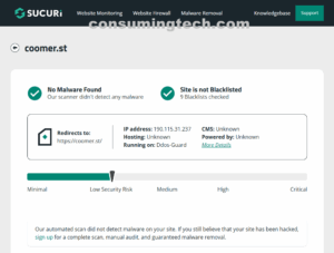coomer.st Sucuri results