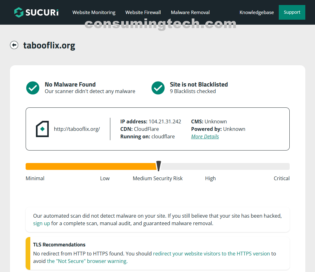 tabooflix.org Sucuri results