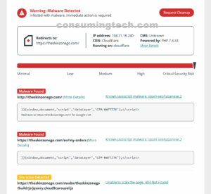 theskinzonego.com Sucuri results
